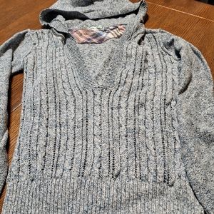 Hooded Sweater V Neck Xl